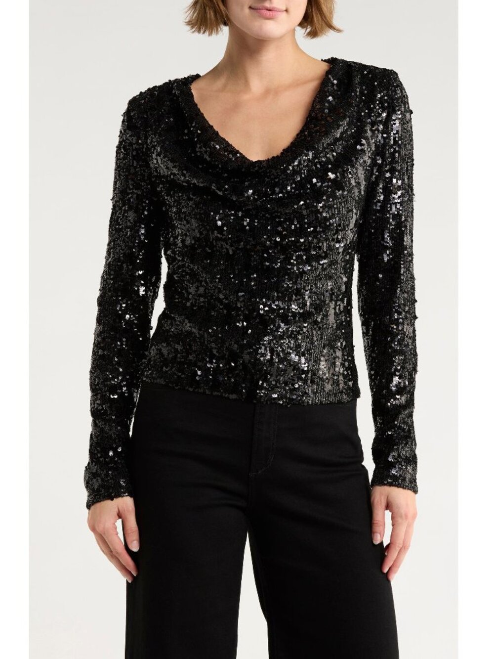 Ramy Brook Nicole Long Sleeve Sequin Top NWOT